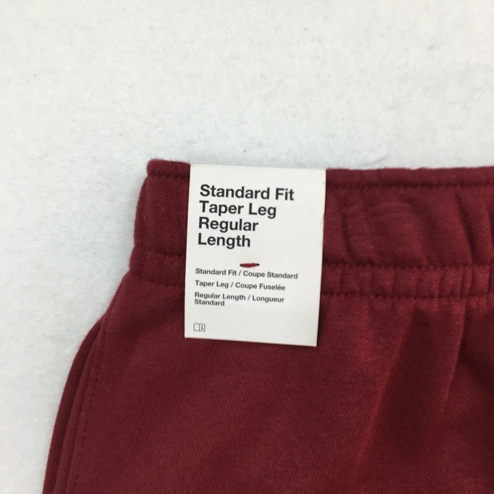 NEW! Nike Mens Club Fleece Tapered Joggers Dark Beetroot Red Sweatpants XL NEW